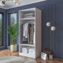 Hanah Home Armario Blanco con Puertas Recubiertas de Membrana